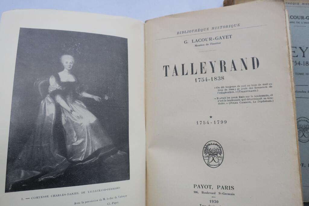 Talleyrand. 1754-1838 + lettre