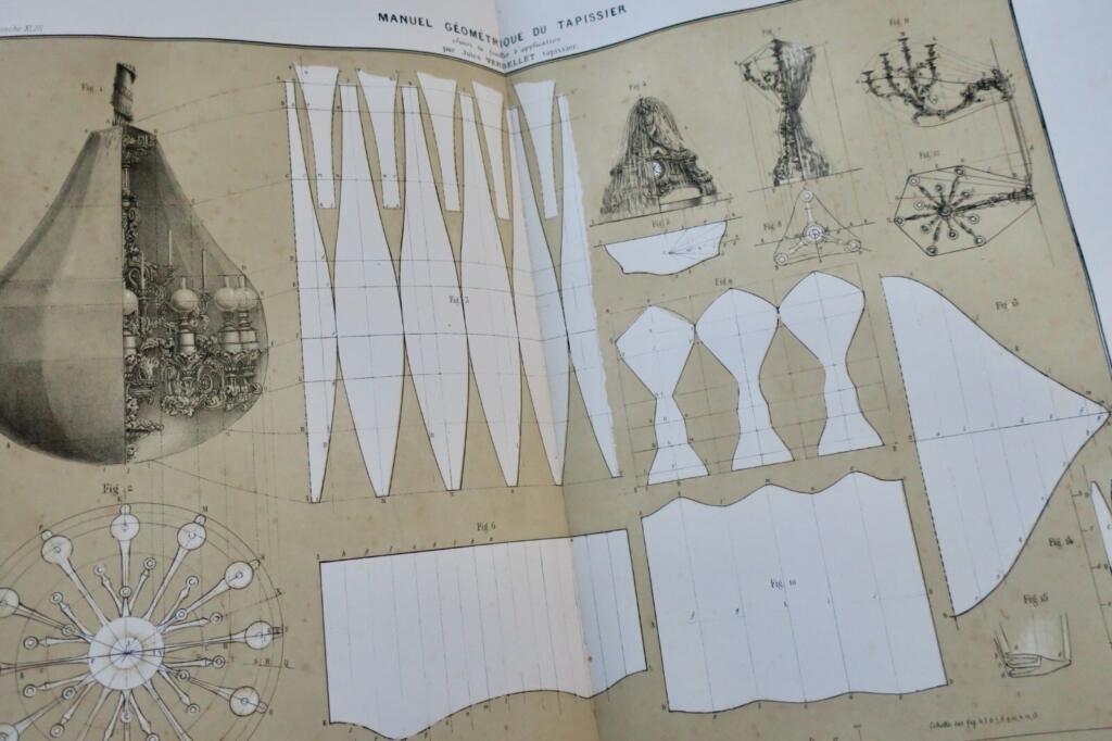 1864 Geometric Upholstery Manual by Jules Verdellet