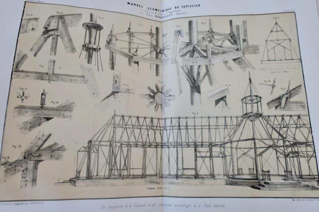 1864 Geometric Upholstery Manual by Jules Verdellet