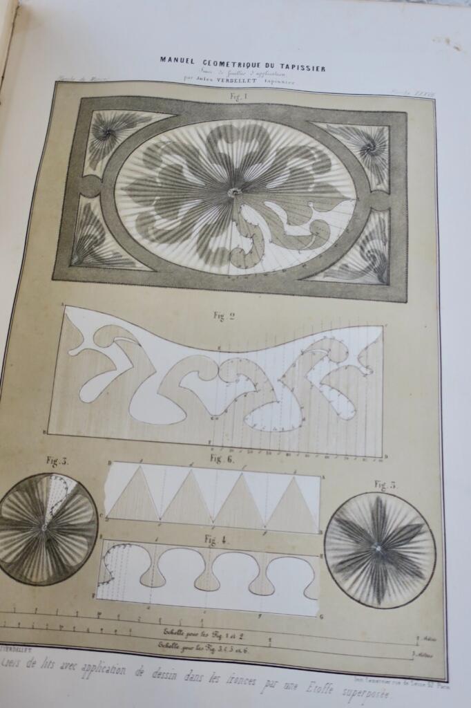 1864 Geometric Upholstery Manual by Jules Verdellet
