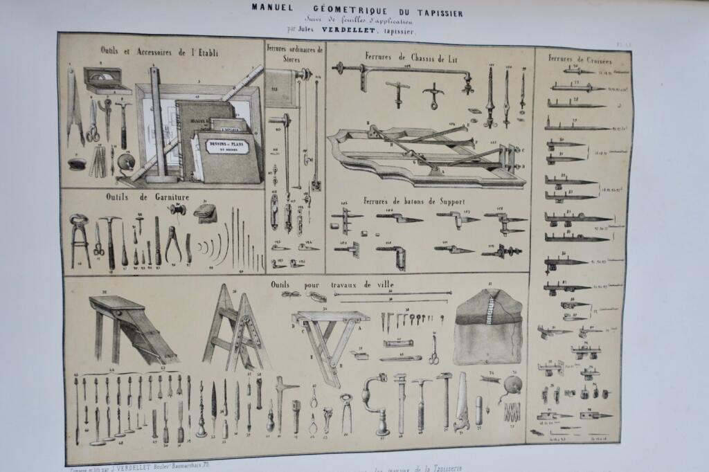 1864 Geometric Upholstery Manual by Jules Verdellet