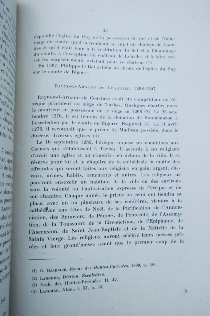Tarbes Abbé LAFFORGUE – Histoire des Evêques et du Diocèse de Tarbes, 1928