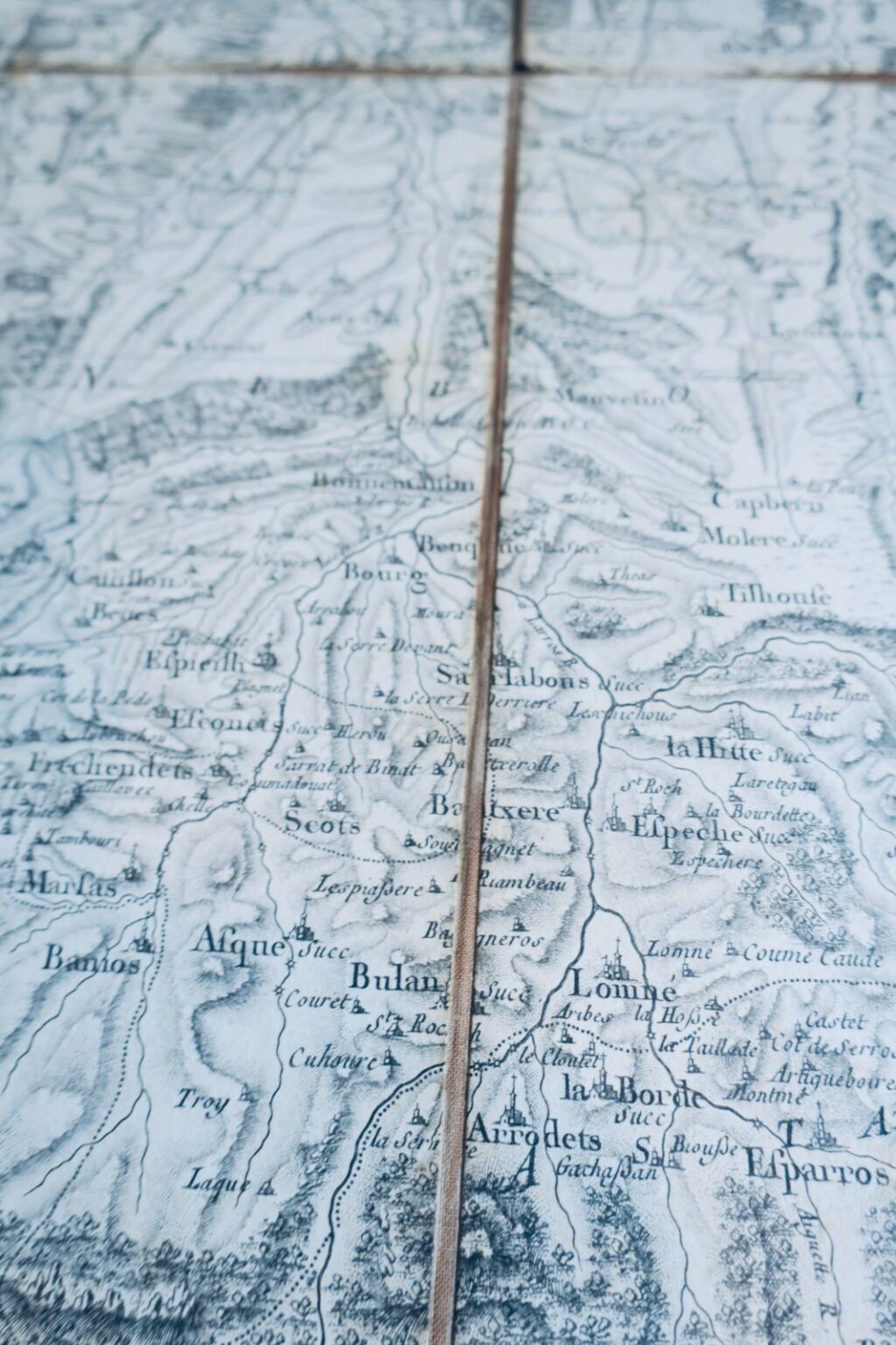 Historical map of Tarbes region