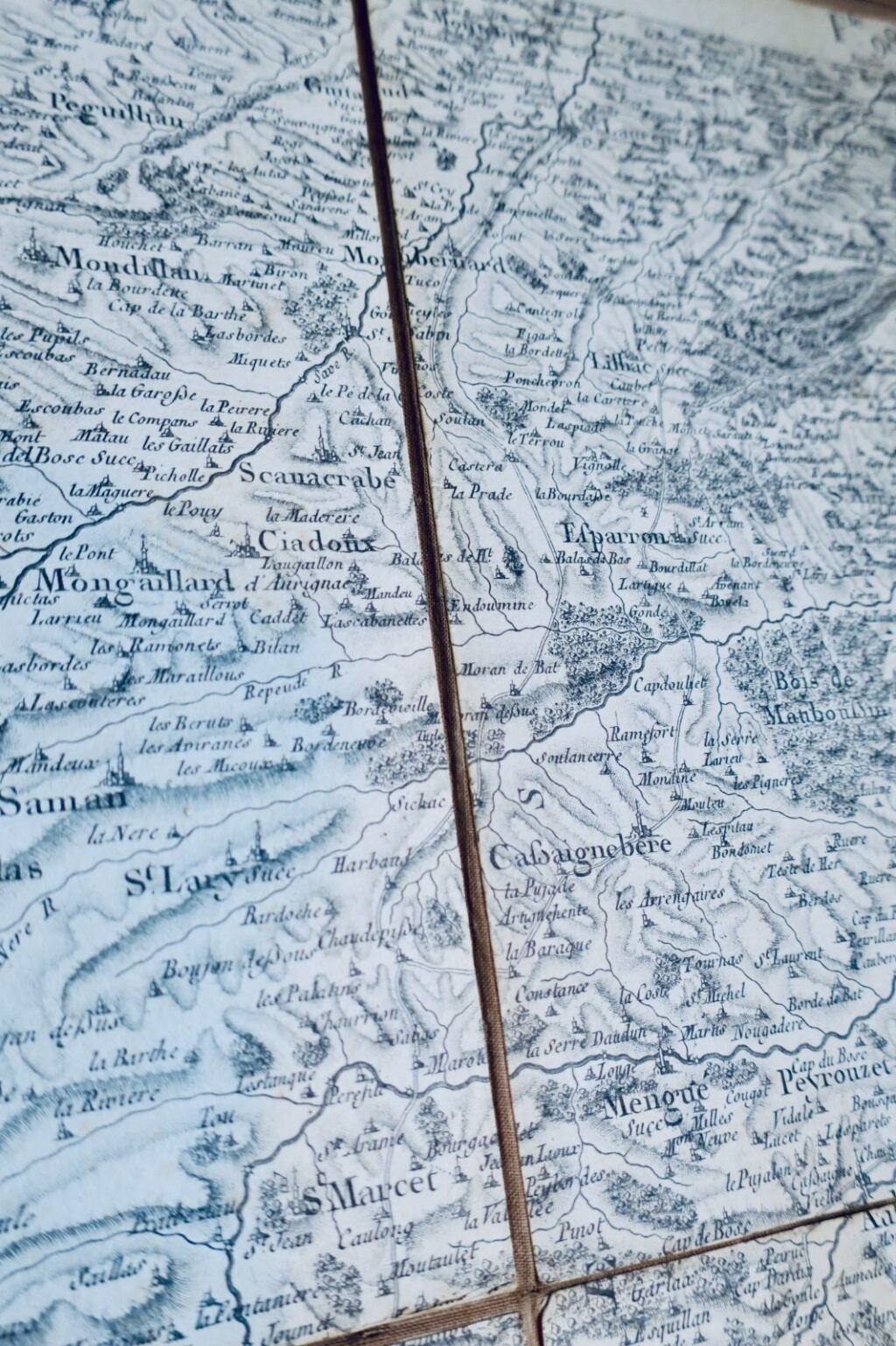 Historical map of Tarbes region