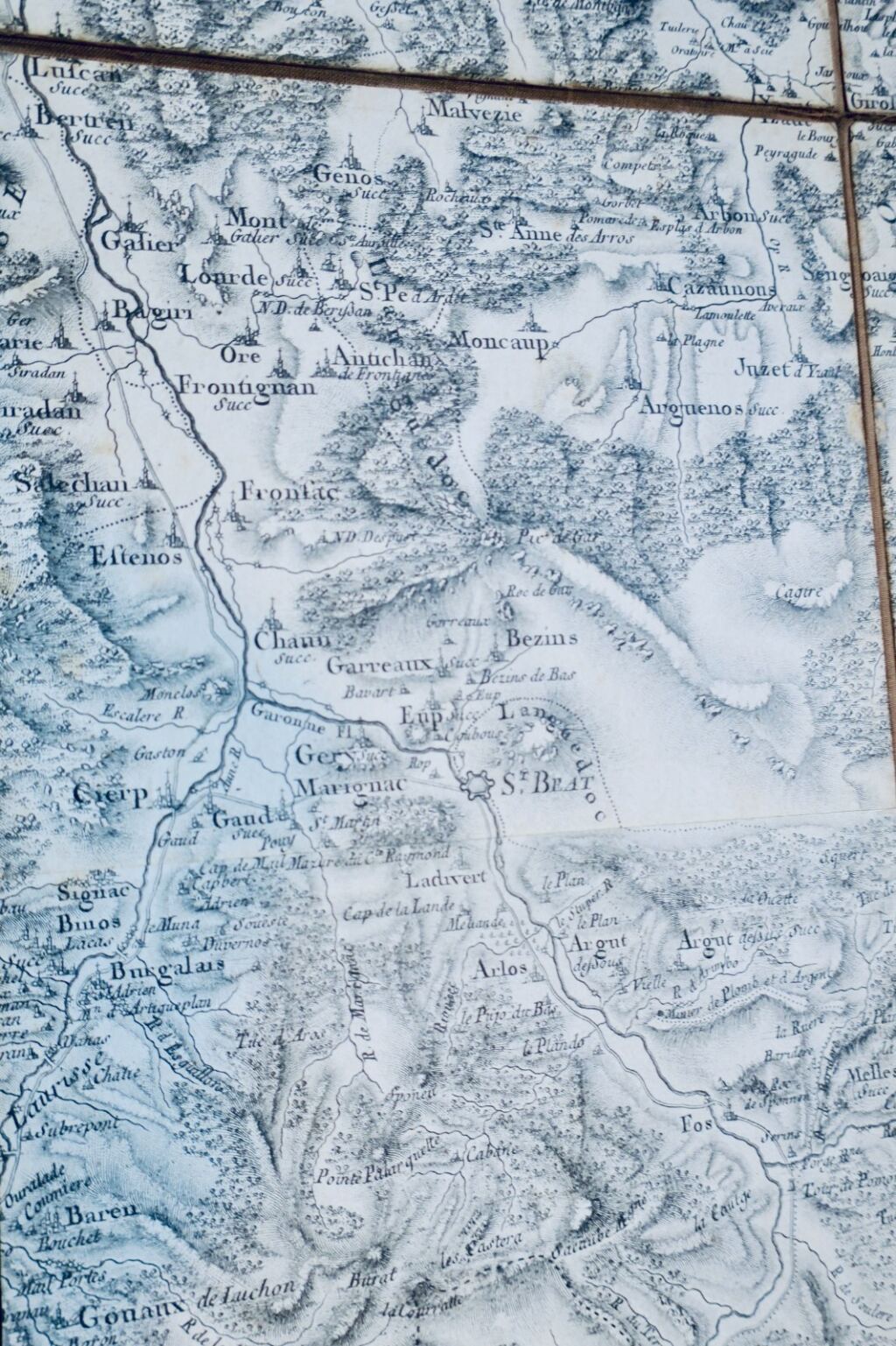 Historical map of Tarbes region