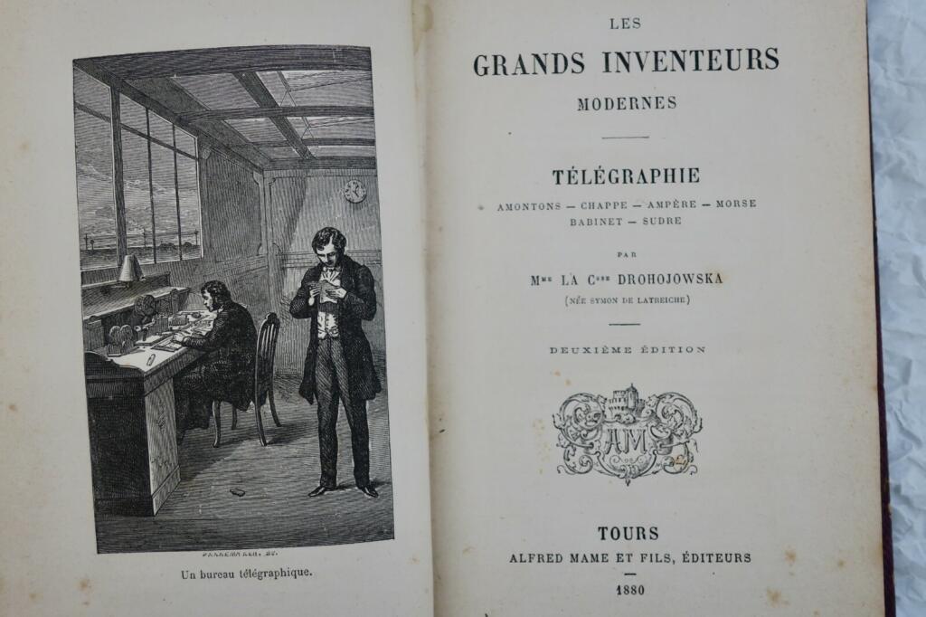 télégraphie DROHOJOWSKA Grands Inventeurs Moderne 1880