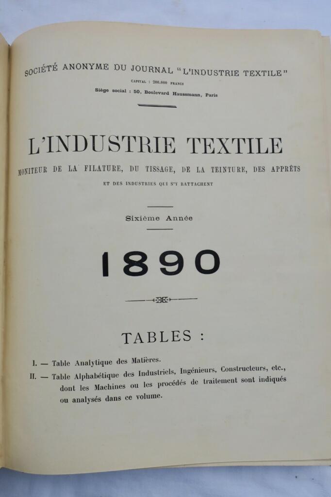 Textilindustriezeitschrift von 1890