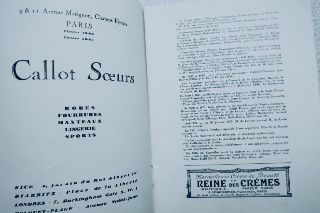 Manon in der Opéra-Comique-Saison 1927-28