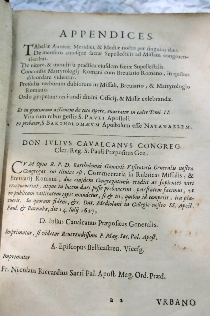 Thesaurus Sacrorum Rituum, sev Commentaria in rubricas 1672