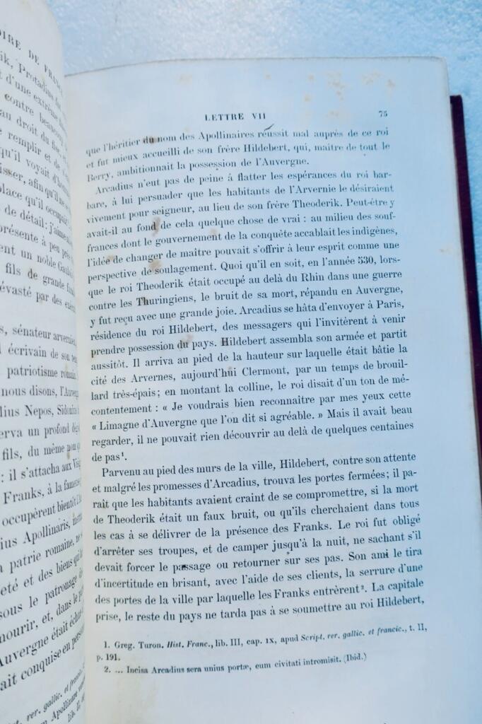 THIERRY Augustin. Lettres sur l&rsquo;histoire de France 10 ans d&rsquo;études historiques