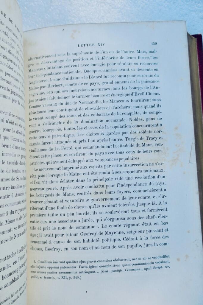 THIERRY Augustin. Lettres sur l&rsquo;histoire de France 10 ans d&rsquo;études historiques