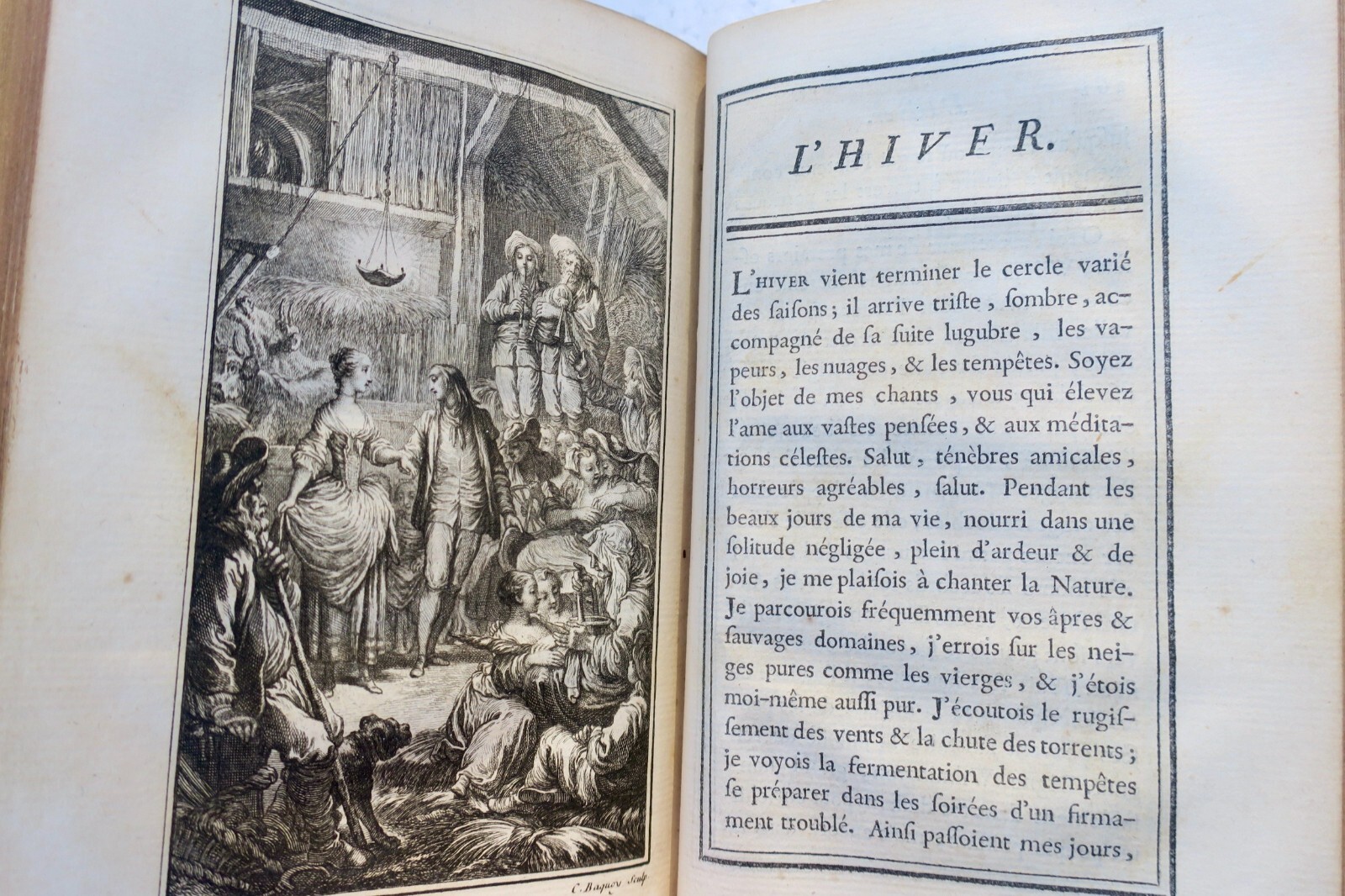 THOMPSON Saisons poëme traduit de l'Anglois de Thompson 1759 EISEN - Image 5