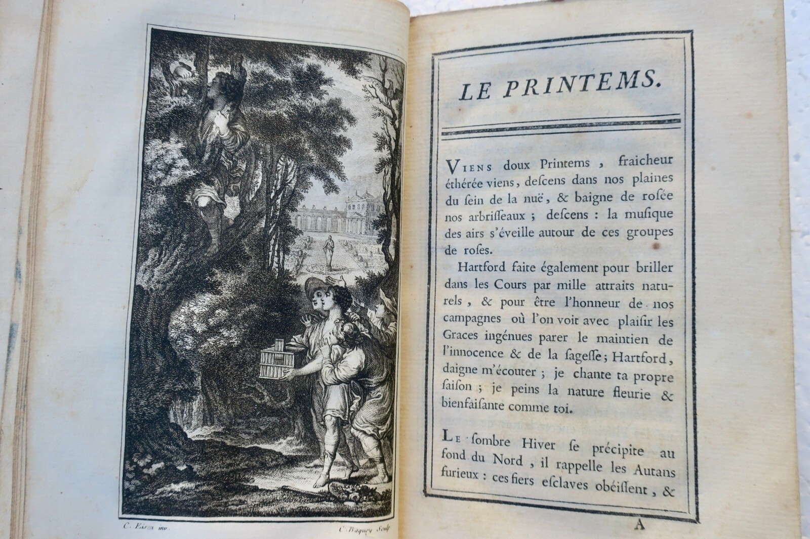 THOMPSON Saisons poëme traduit de l'Anglois de Thompson 1759 EISEN - Image 8
