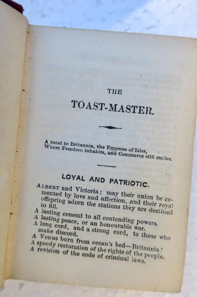 Victorianisches Miniatur-Toastbuch, 1853