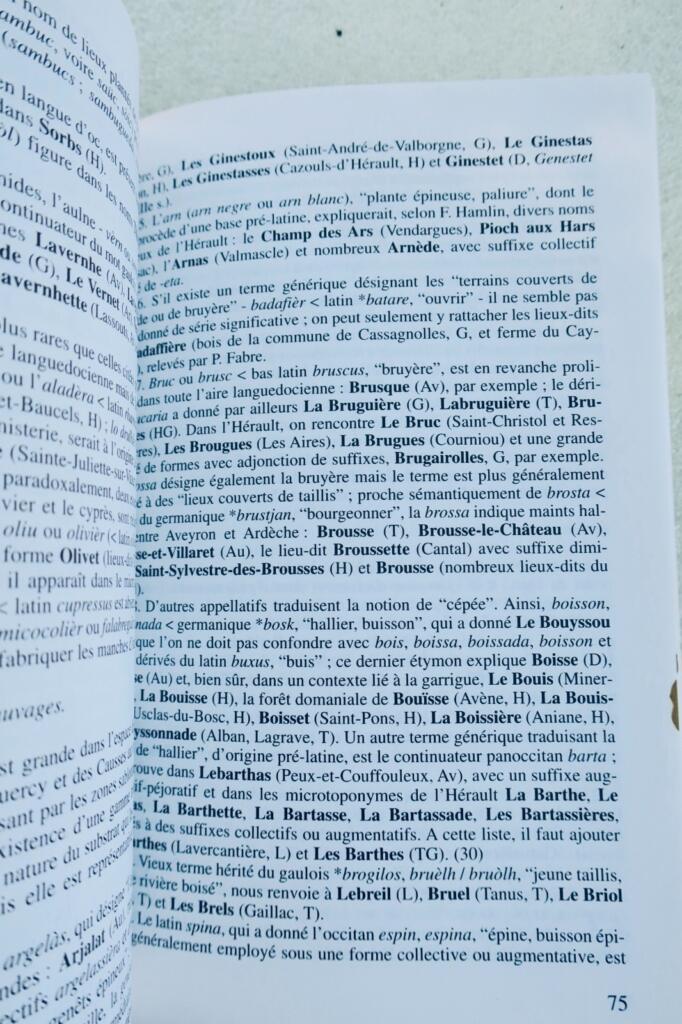 Toponymie occitane Sud-Ouest, 1997