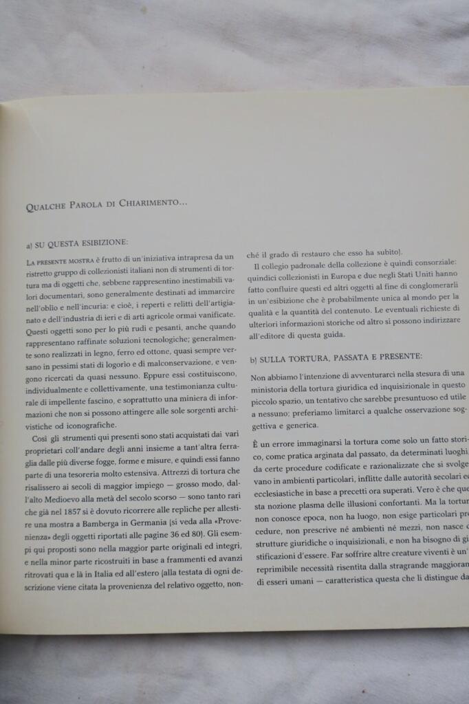 Torture Catalogo strumenti di tortura Tortures instruments
