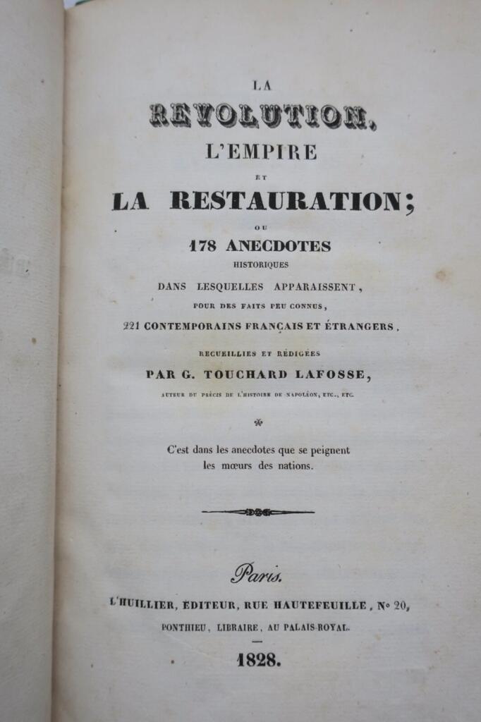 Revolutionary Anecdotes of Empire and Restoration