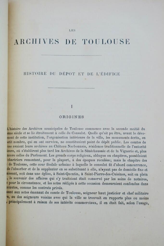 Archivinventar von Toulouse vor 1790