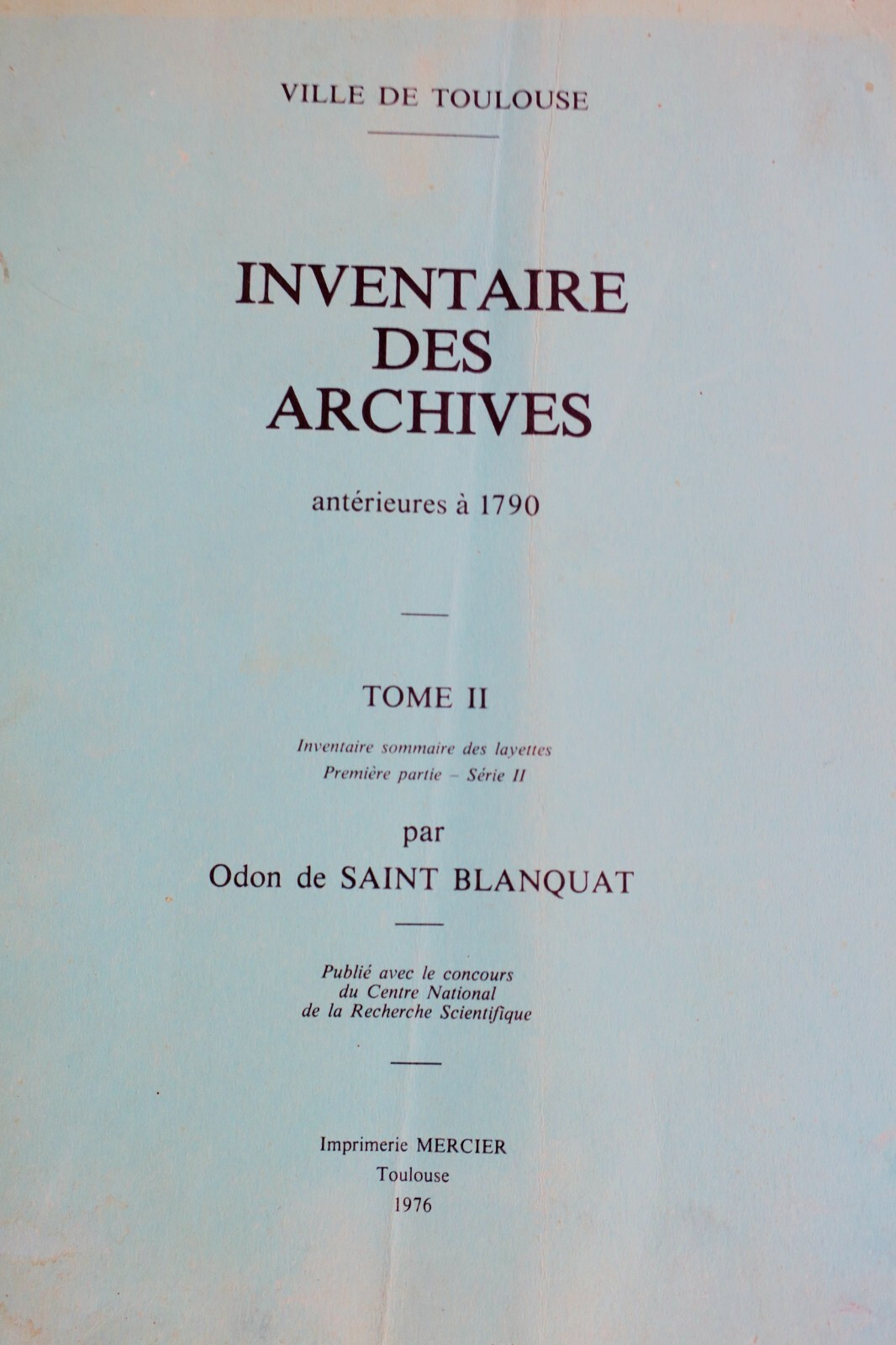 トゥールーズ1790年以前の公文書目録 - Image 8