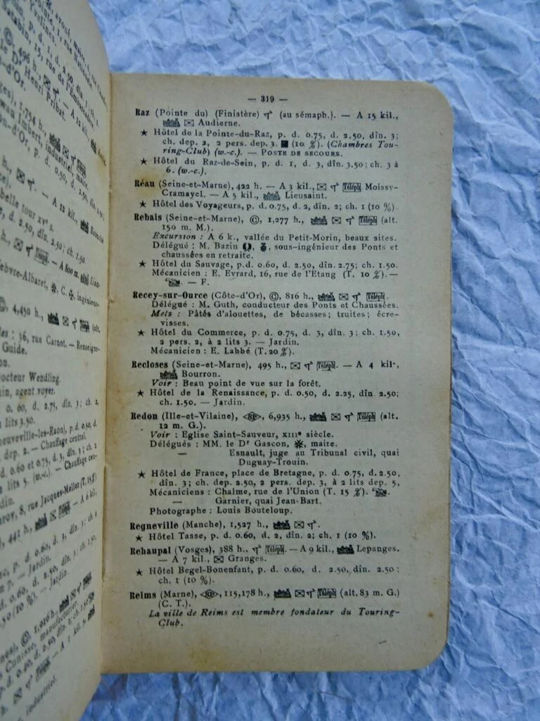 1914 Touring-Club de France Directory
