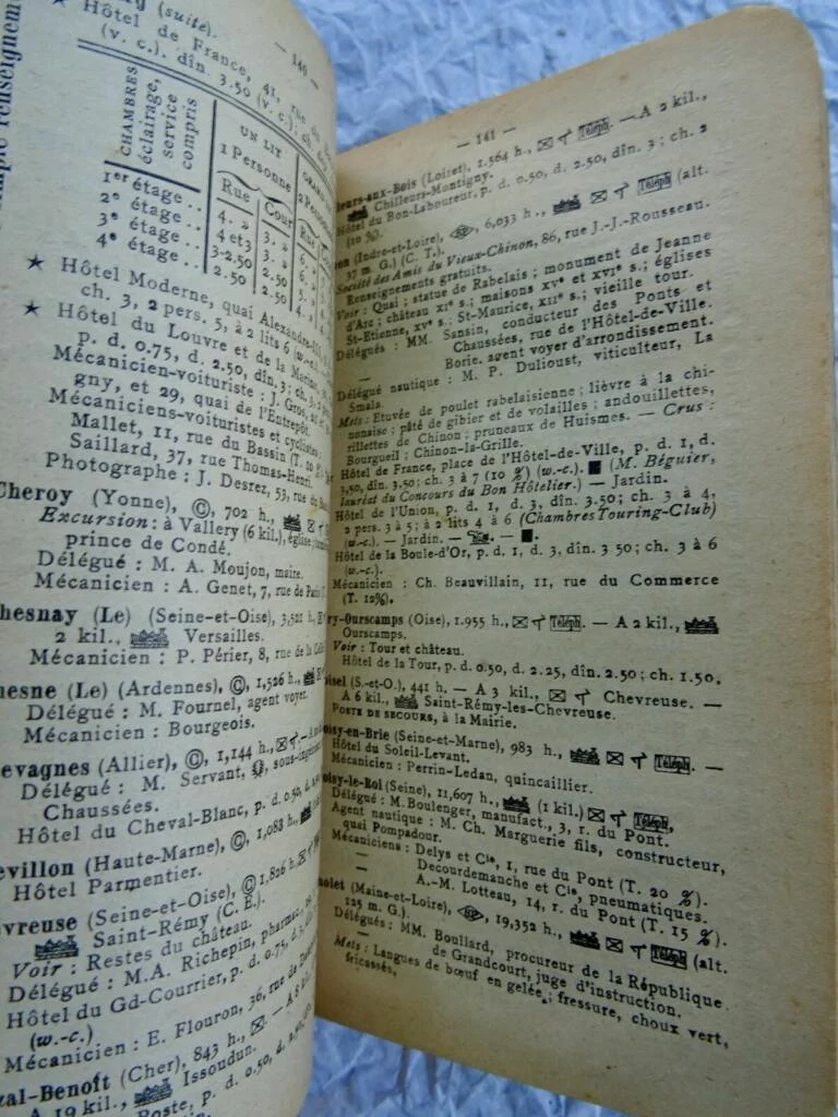 1914 Touring-Club de France Directory