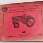 Tracteur RENAULT catalogue usuel de pièces de rechange pour tracteur à essence - La Librairie Antique