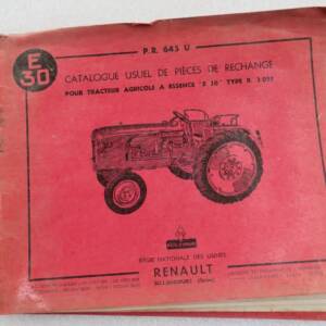 Tracteur RENAULT catalogue usuel de pièces de rechange pour tracteur à essence