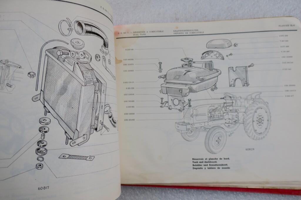 Spare parts catalog for Renault E30 tractor
