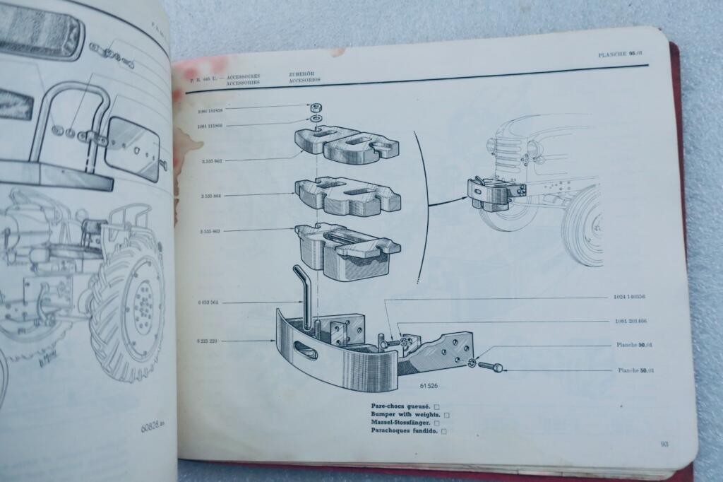 Spare parts catalog for Renault E30 tractor