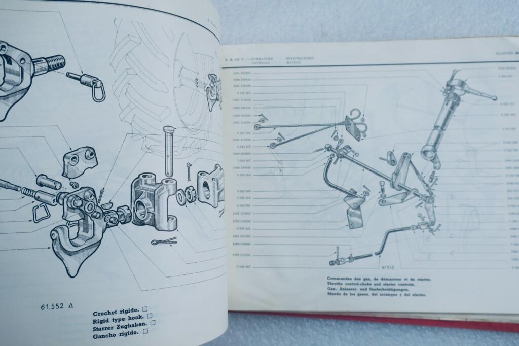 Spare parts catalog for Renault E30 tractor