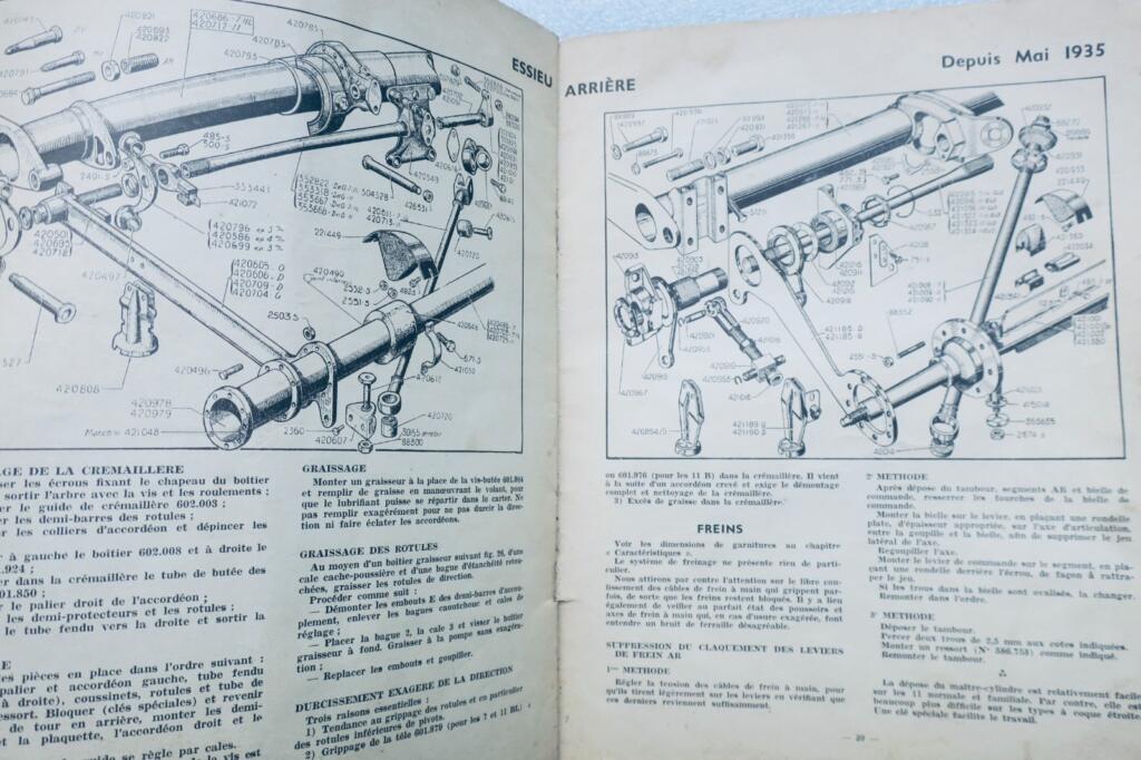 シトロエン・トラクシオン・アヴァン技術解説書 1953