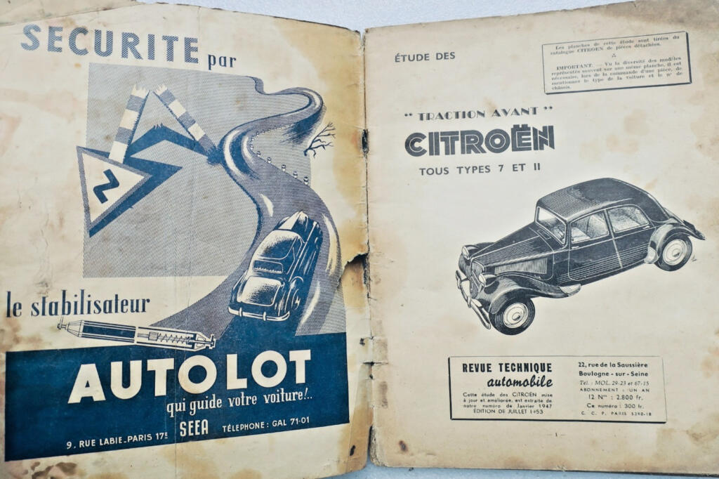 シトロエン・トラクシオン・アヴァン技術解説書 1953