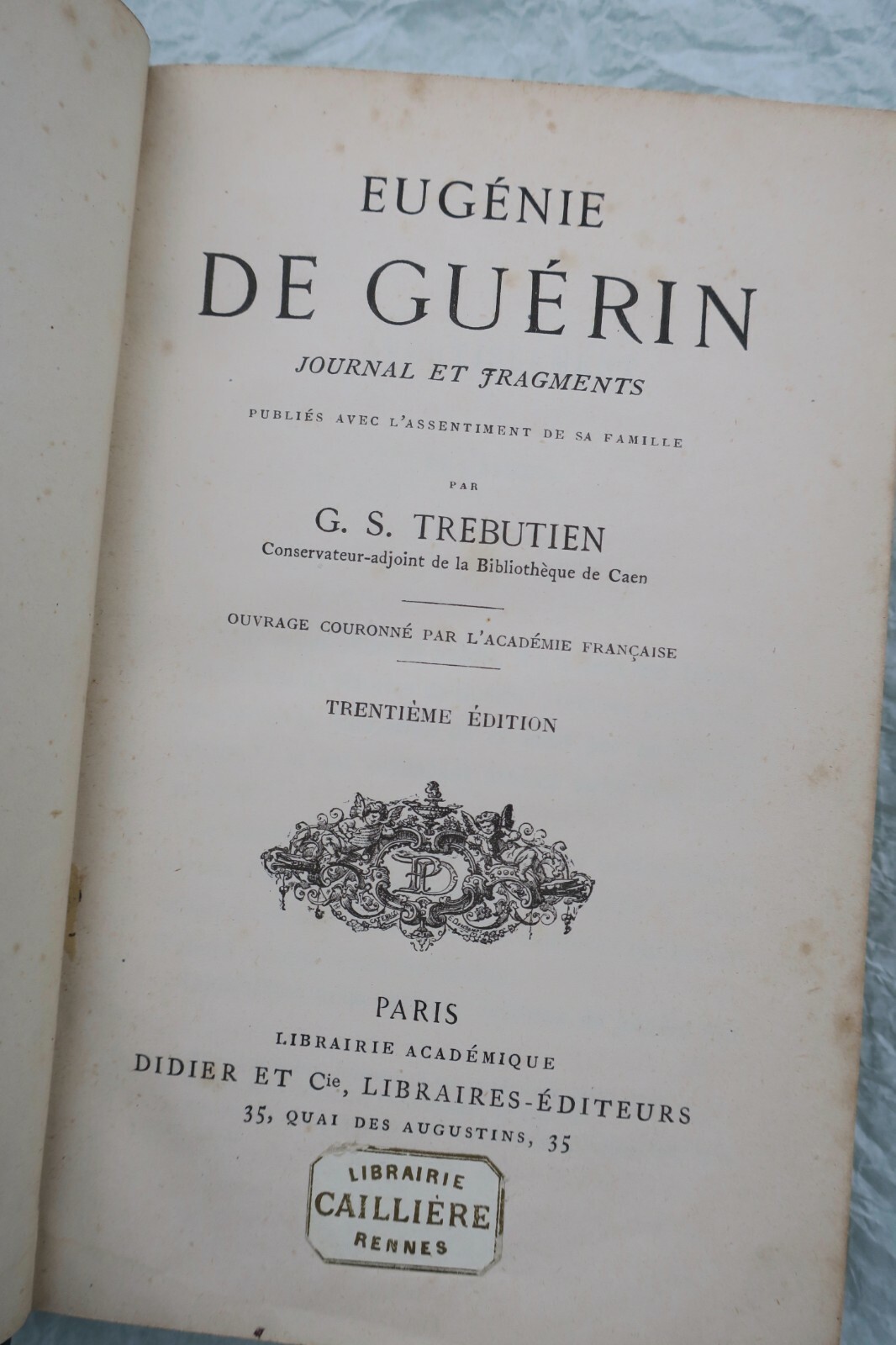 TREBUTIEN Lettres d'Eugénie de Guérin – Image 5