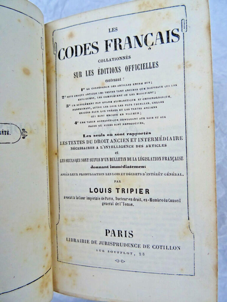 French Legal Codes with Official Comparative Analysis