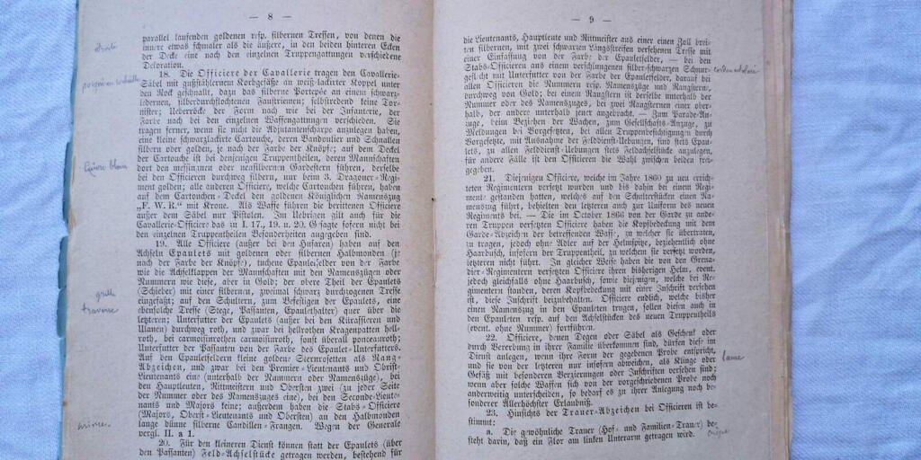 Uniformen der deutschen Armee 1877