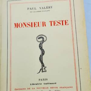 VALERY (Paul): Monsieur Teste ex. sur Alfa
