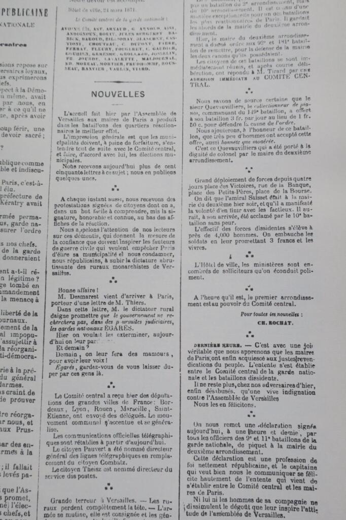 The Paris Commune Through Daily Political Coverage
