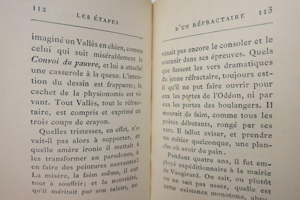 VALLES Jules RICHEPIN The Stages of a Draft Dodger