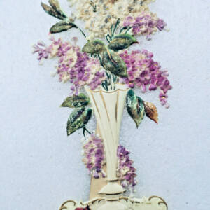 Vase & composition floral 85 x 200 mm.