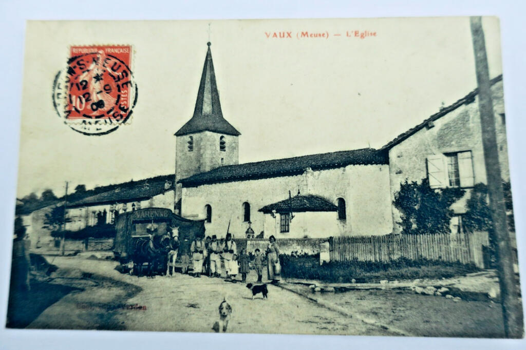 Vaux Meuse l&rsquo;église ROULOTTE 1908