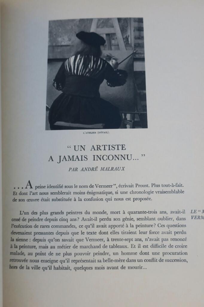 Vermeer de Delft. Galerie de La Pléiade. Texte de Proust, Malraux…