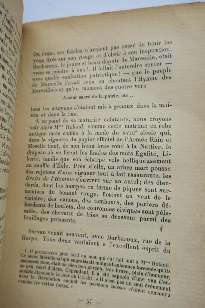Vie de Madame Roland + dédicace