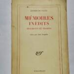 Alfred de Vignys unveröffentlichte Memoiren