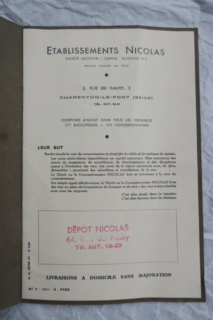 1960年のニコラカタログ