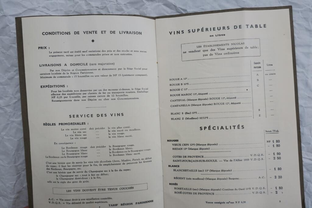 1960年のニコラカタログ