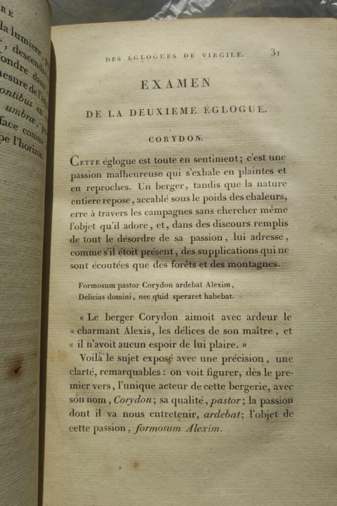 Virgile Examen oratoire des églogues de Virgile.. 1804
