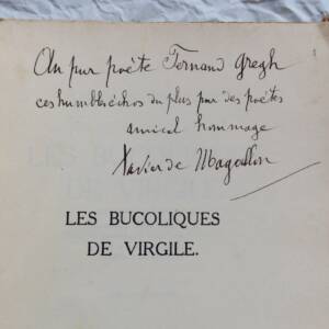 Virgile MAGALLON XAVIER LES BUCOLIQUES DE VIRGILE + dédicace