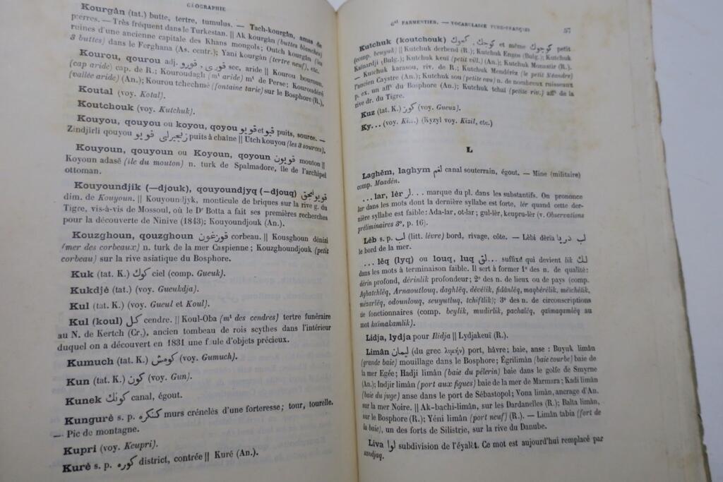 Turkish-French geographical terminology reference
