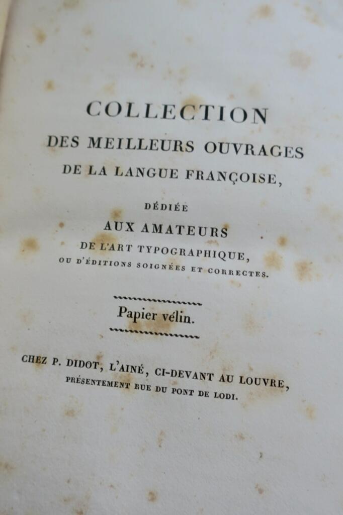 Voltaire Romans 1821 sur vélin