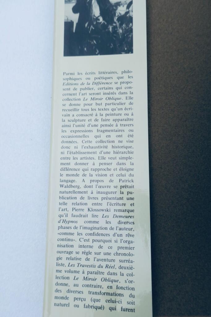WALDBERG Patrick Les demeures d’Hypnos 